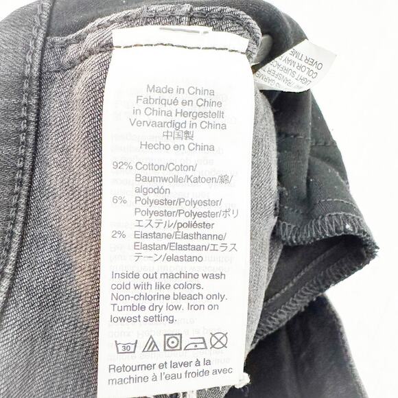 Madewell 10" High-Rise Skinny Button Fly Charcoal Denim Jeans Size 25P - Picture 8 of 10